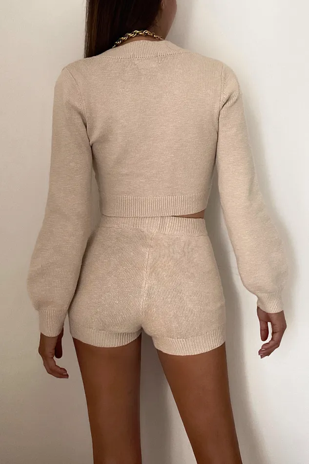 Runaway The Label KNITWEAR Shop Naida Short 8211 Sand Runaway The Label KNITWEAR Shop Naida Short 8211 Sand