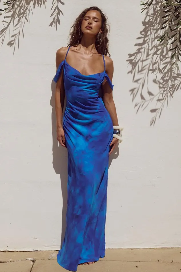 Runaway The Label Maxi Shop LAVONI MAXI DRESS 8211 RAMONA BLUE