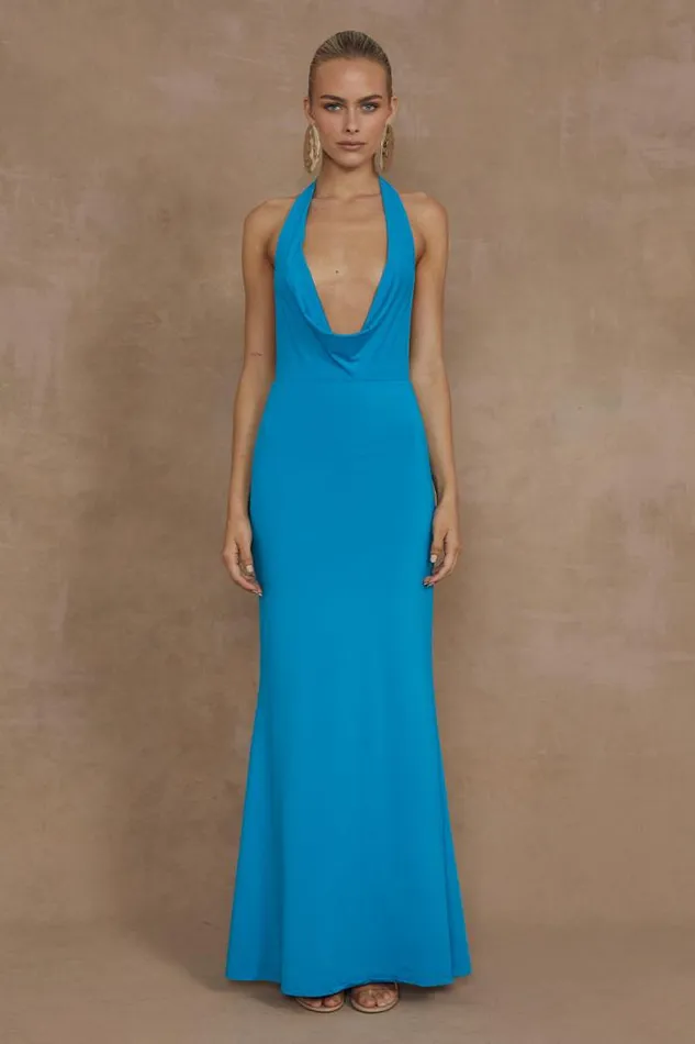 Runaway The Label Maxi Shop LORITA MAXI DRESS 8211 AQUA