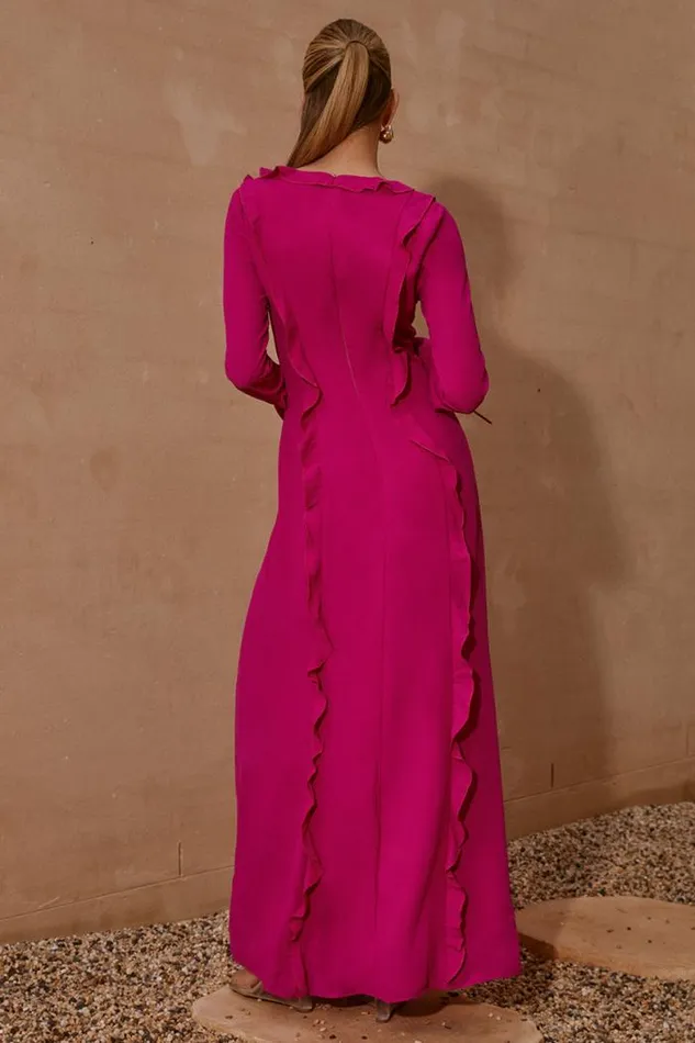 Runaway The Label Maxi Shop OXANA LS DRESS 8211 PINK