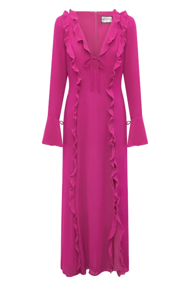 Runaway The Label Maxi Shop OXANA LS DRESS 8211 PINK