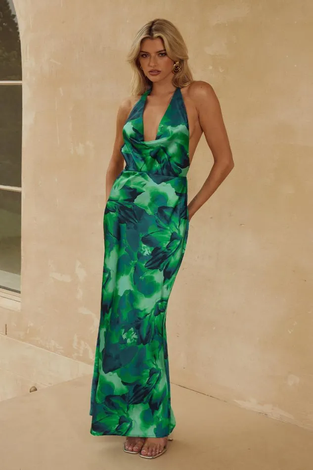 Runaway The Label Maxi Shop POSEY MAXI DRESS 8211 CALISTA GREEN