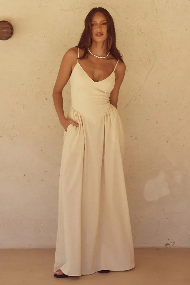 Runaway The Label Maxi Shop ZEPHY MAXI DRESS 8211 SAND