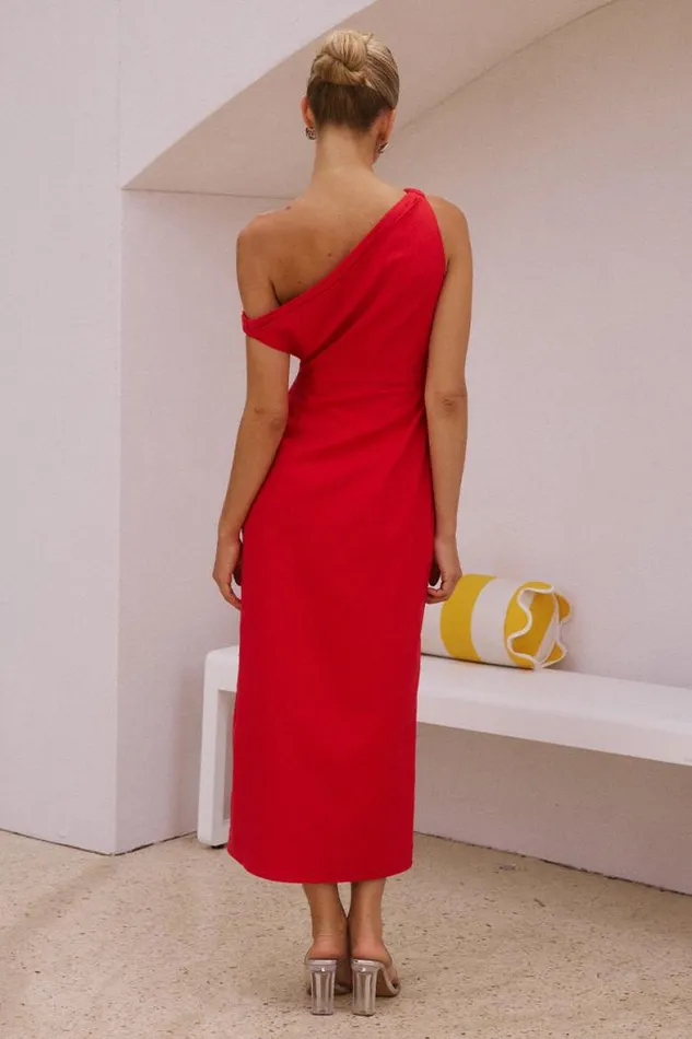 Runaway The Label Midi Shop JASPIN MIDI DRESS 8211 RED