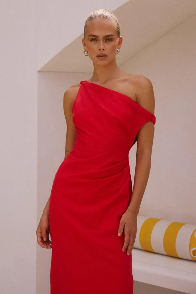 Runaway The Label Midi Shop JASPIN MIDI DRESS 8211 RED