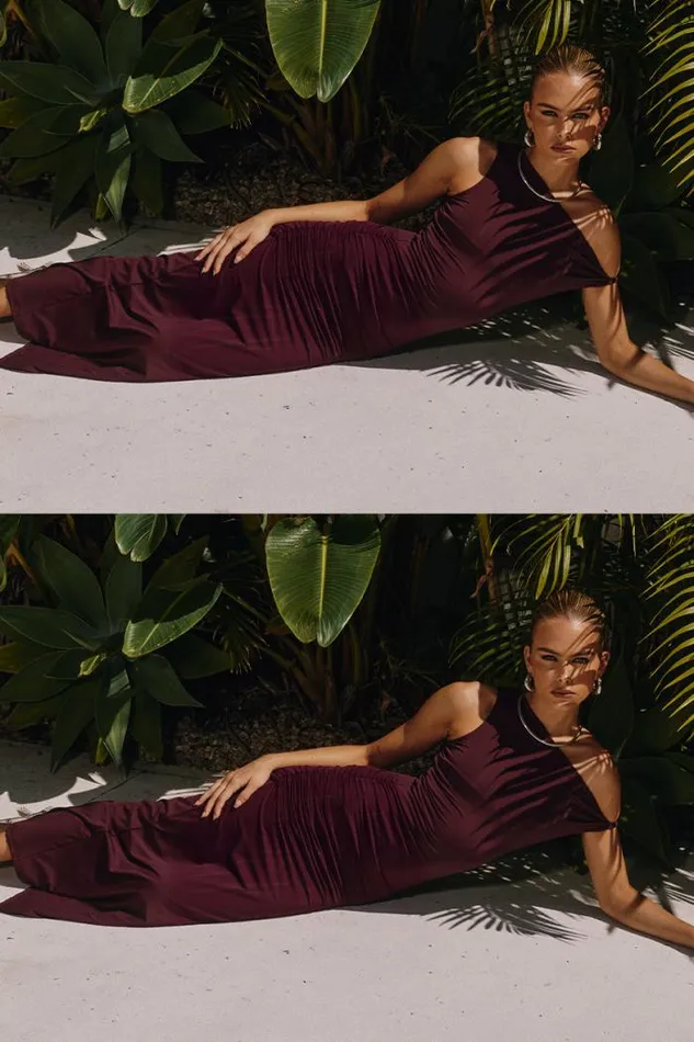 Runaway The Label Midi Shop KARMINA MIDI DRESS 8211 MERLOT