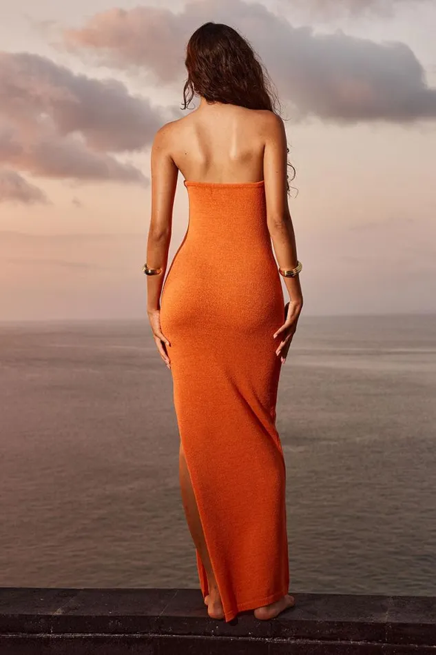 Runaway The Label Midi Shop LUNA MIDI DRESS 8211 ORANGE