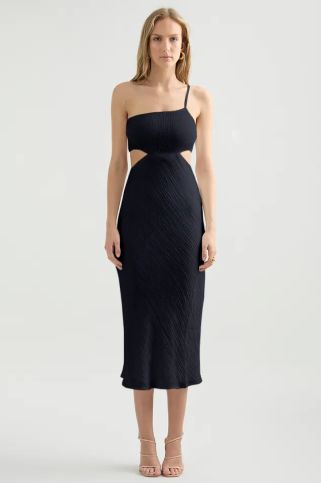 Runaway The Label Midi Shop Norah Midi Dress 8211 Black