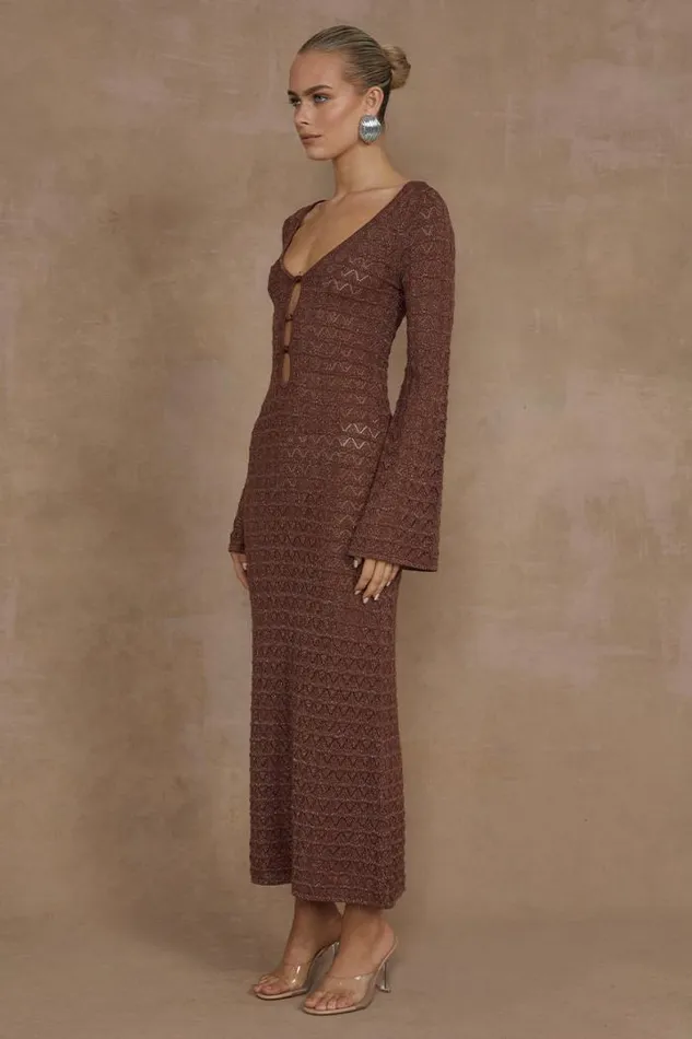 Runaway The Label Midi Shop NYA MIDI DRESS 8211 ESPRESSO