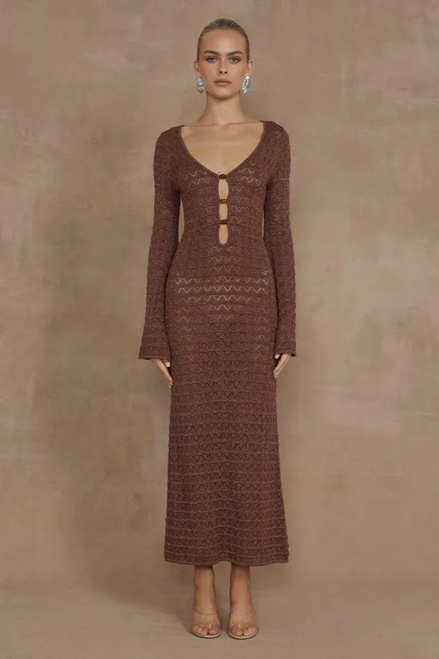 Runaway The Label Midi Shop NYA MIDI DRESS 8211 ESPRESSO