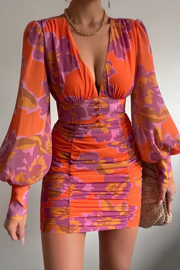 Runaway The Label Mini Shop Elle Mini Dress 8211 Orchid Orange