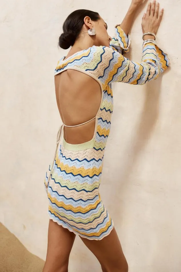 Runaway The Label Mini Shop ISABO MINI DRESS 8211 BLUE MULTI