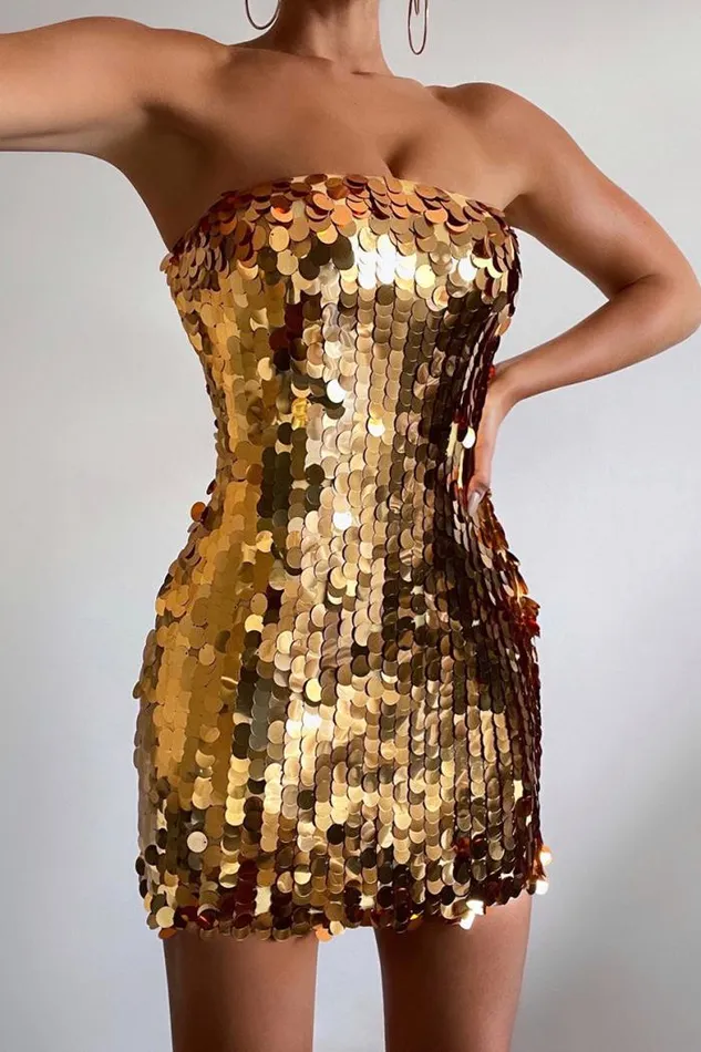 Runaway The Label Mini Shop ZA ZA MINI DRESS 8211 GOLD