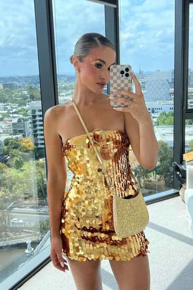 Runaway The Label Mini Shop ZA ZA MINI DRESS 8211 GOLD