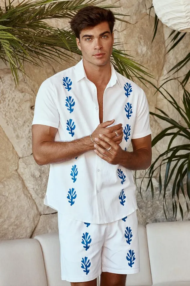 Runaway The Label Sets Menswear MILOS SHIRT 8211 WHITEBLUE