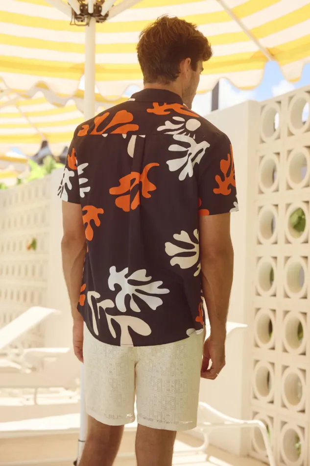 Runaway The Label Sets Menswear PARADISO SHIRT 8211 BLACK FLORAL