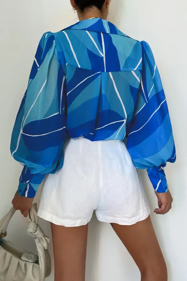 Runaway The Label Shirts and Blouses Shop Fleetwood Blouse 8211 Blue Rowena