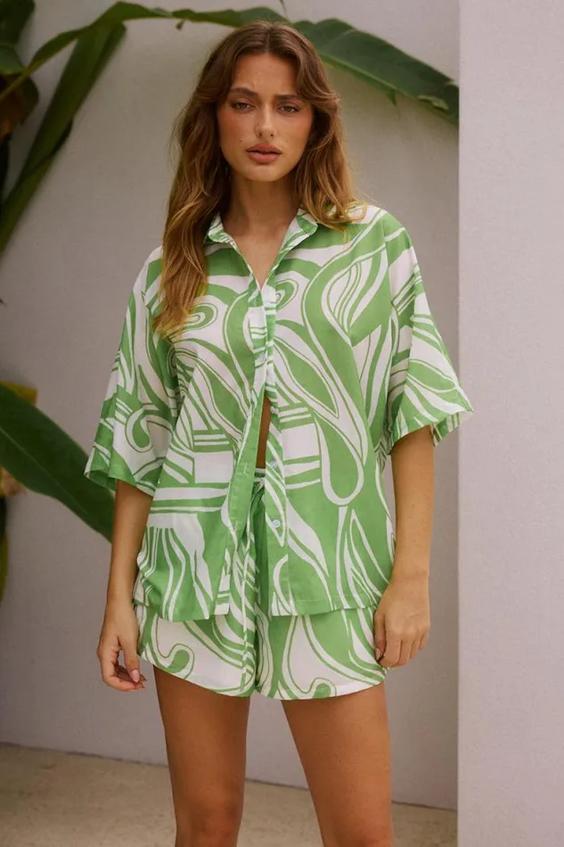 Runaway The Label Shirts and Blouses Shop VENUS SHIRT 8211 LANZA GREEN