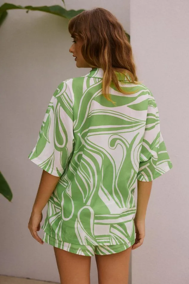 Runaway The Label Shirts and Blouses Shop VENUS SHIRT 8211 LANZA GREEN