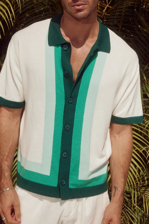 Runaway The Label Shirts Menswear DARIUS SHIRT 8211 GREEN MULTI