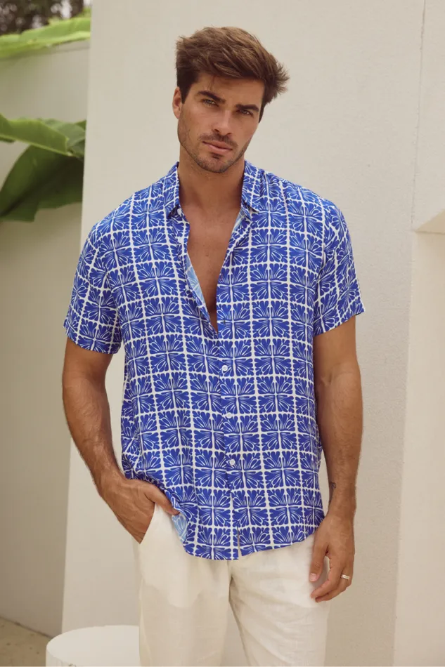 Runaway The Label Shirts Menswear MOORE SHIRT 8211 ASCEND BLUE