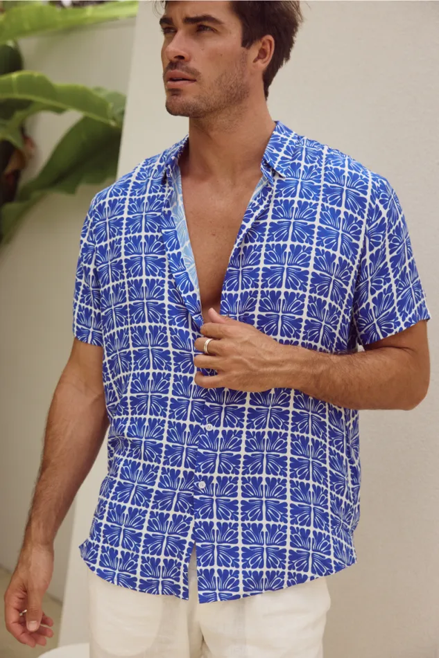 Runaway The Label Shirts Menswear MOORE SHIRT 8211 ASCEND BLUE