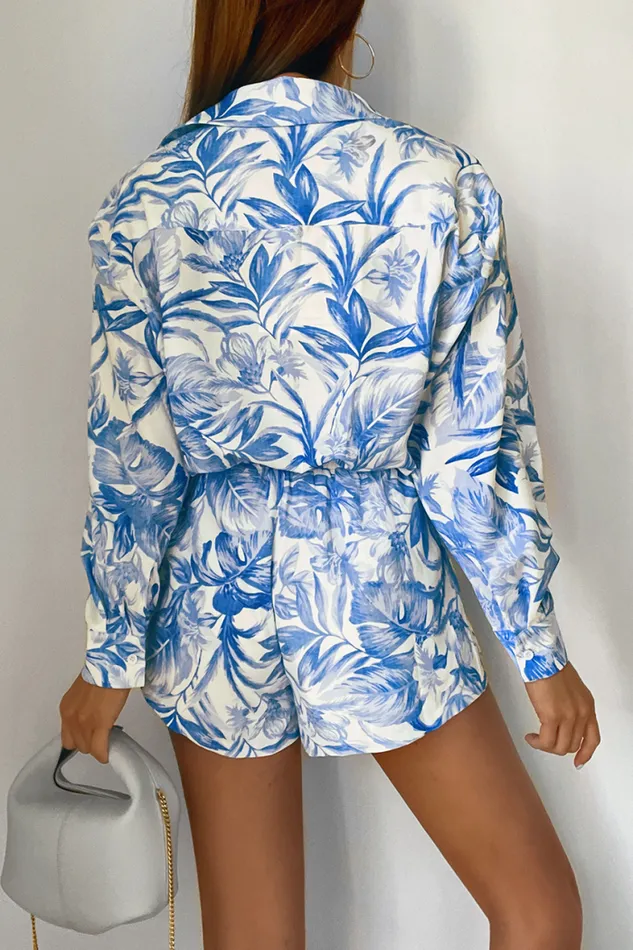 Runaway The Label Shorts Shop Kiah Short 8211 Blue Floral Runaway The Label Shorts Shop Kiah Short 8211 Blue Floral