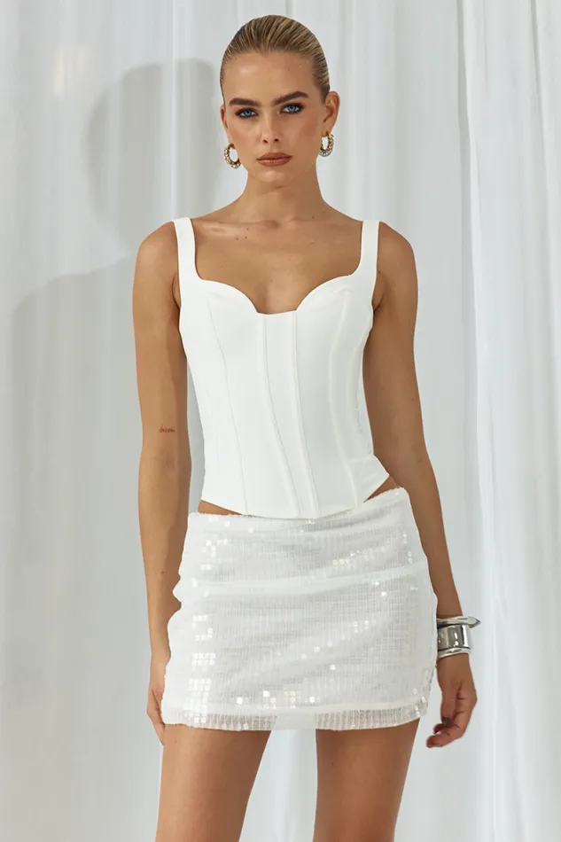 Runaway The Label Skirts Shop LINDSEY MINI SKIRT 8211 WHITE Runaway The Label Skirts Shop LINDSEY MINI SKIRT 8211 WHITE