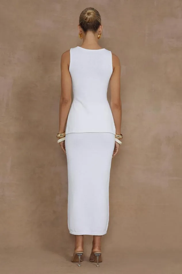 Runaway The Label Skirts Shop NADINA MIDI SKIRT 8211 WHITE