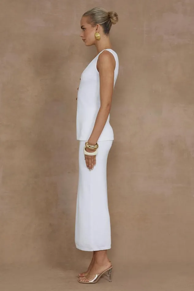 Runaway The Label Skirts Shop NADINA MIDI SKIRT 8211 WHITE