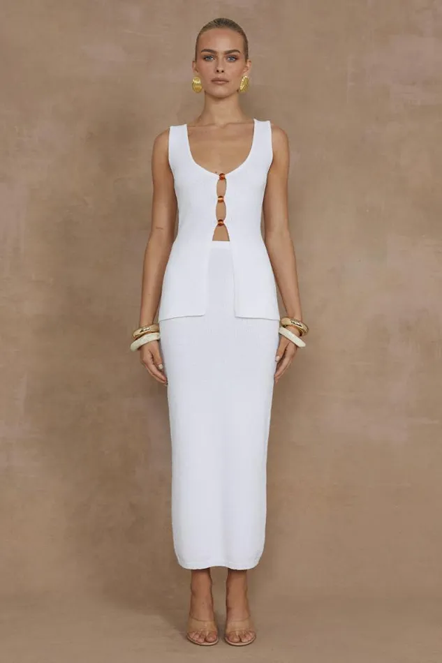 Runaway The Label Skirts Shop NADINA MIDI SKIRT 8211 WHITE