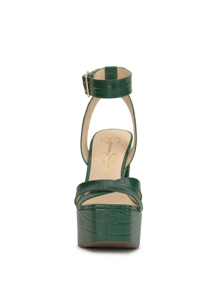 Sandals Shoes Jessica Simpson Beasley Platform Heel In Green Crocodile