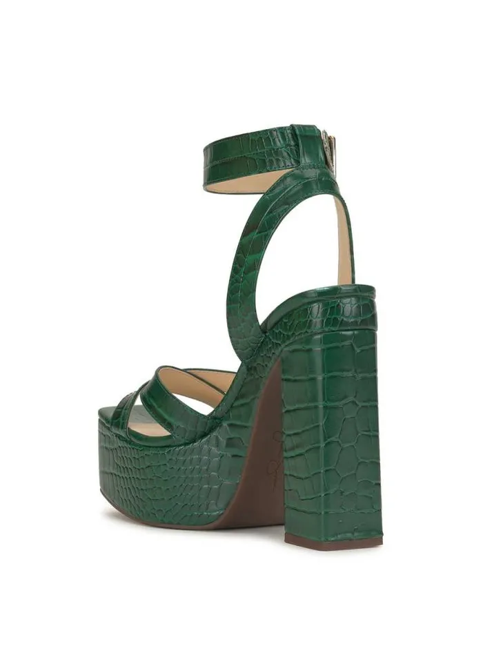 Sandals Shoes Jessica Simpson Beasley Platform Heel In Green Crocodile