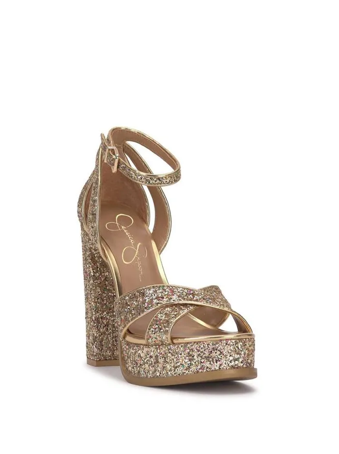 Sandals Shoes Jessica Simpson Gavynne Platform Sandal In Party Gold