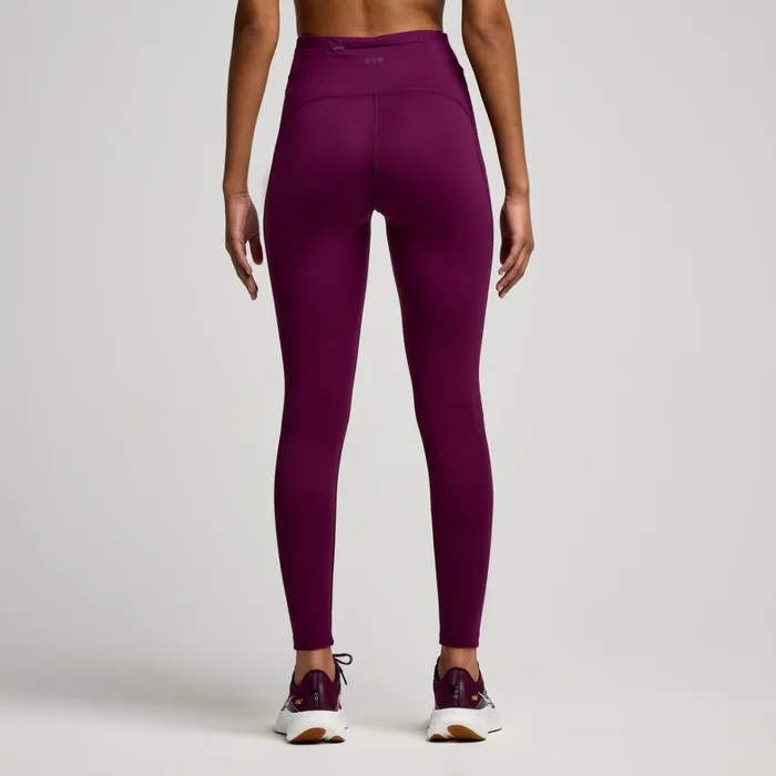 Saucony Bottoms Women Fortify Crop Tight Eggplant