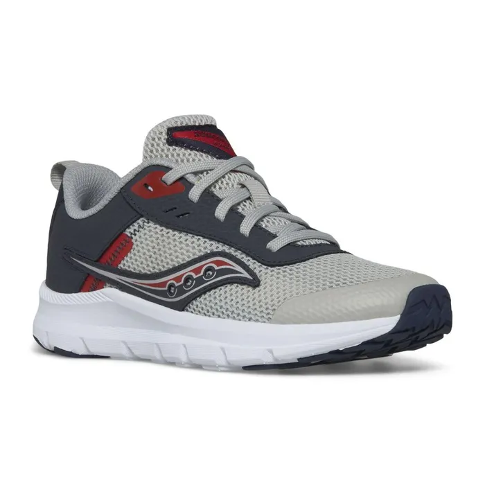 Saucony Kids Axon Kdz Sneaker Greynavyred
