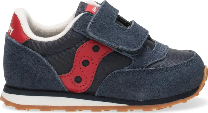 Saucony Kids Jazz Hook and Loop Sneaker Navyred