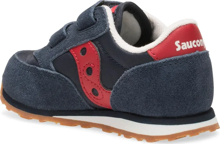 Saucony Kids Jazz Hook and Loop Sneaker Navyred