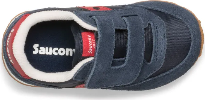Saucony Kids Jazz Hook and Loop Sneaker Navyred
