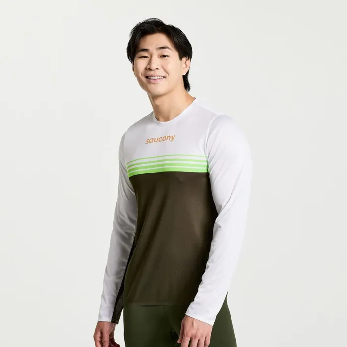 Saucony Tops Men Elite Long Sleeve Umbra