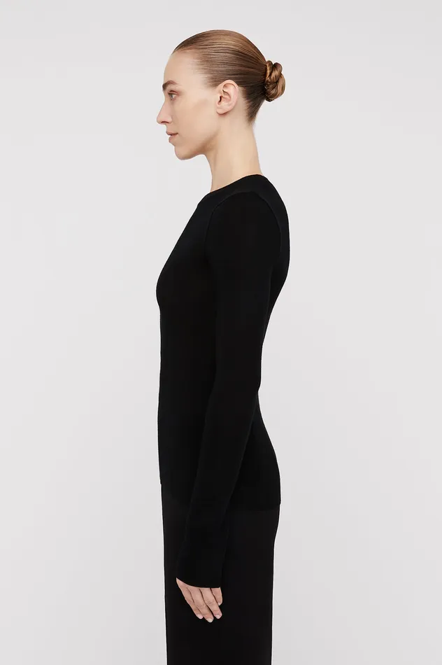 Scanlan Theodore BABYWOOL CREW SWEATER BLACK ALL Women Sweaters
