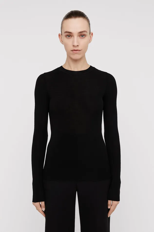 Scanlan Theodore BABYWOOL CREW SWEATER BLACK ALL Women Sweaters