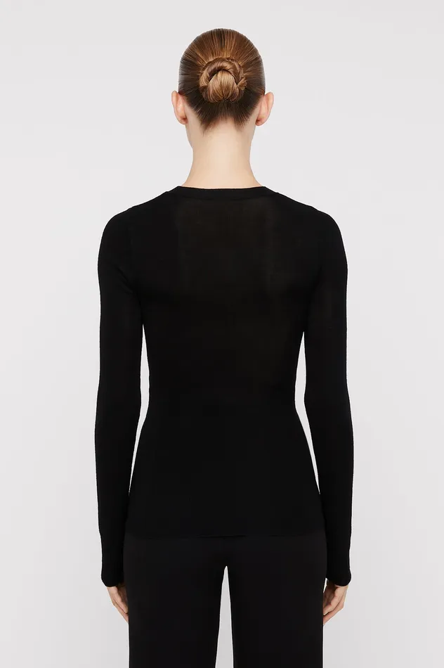Scanlan Theodore BABYWOOL CREW SWEATER BLACK ALL Women Sweaters
