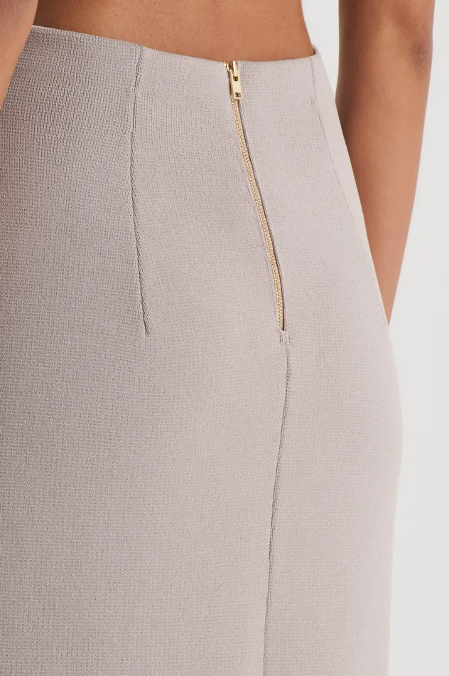 Scanlan Theodore CREPE KNIT PENCIL SKIRT MIDI OYSTER Women Skirts