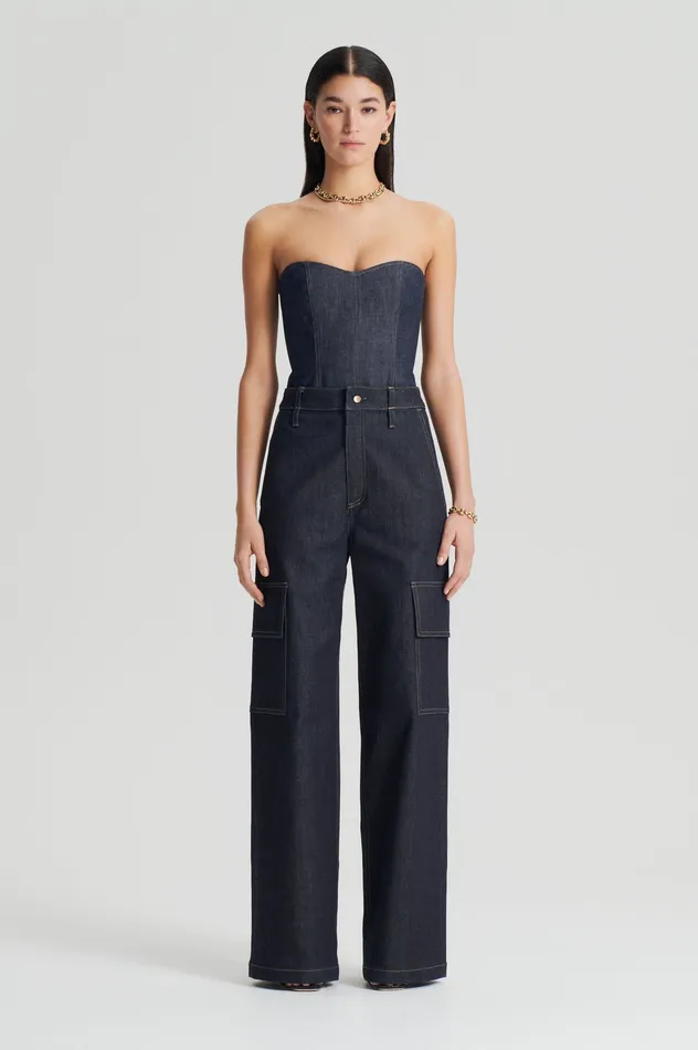 Scanlan Theodore Denim Women DENIM CARGO JEAN INDIGO 1275