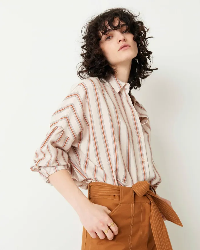 Sessn Womens Shirts And Blouses Botan Blush Stripes Gift Ideas