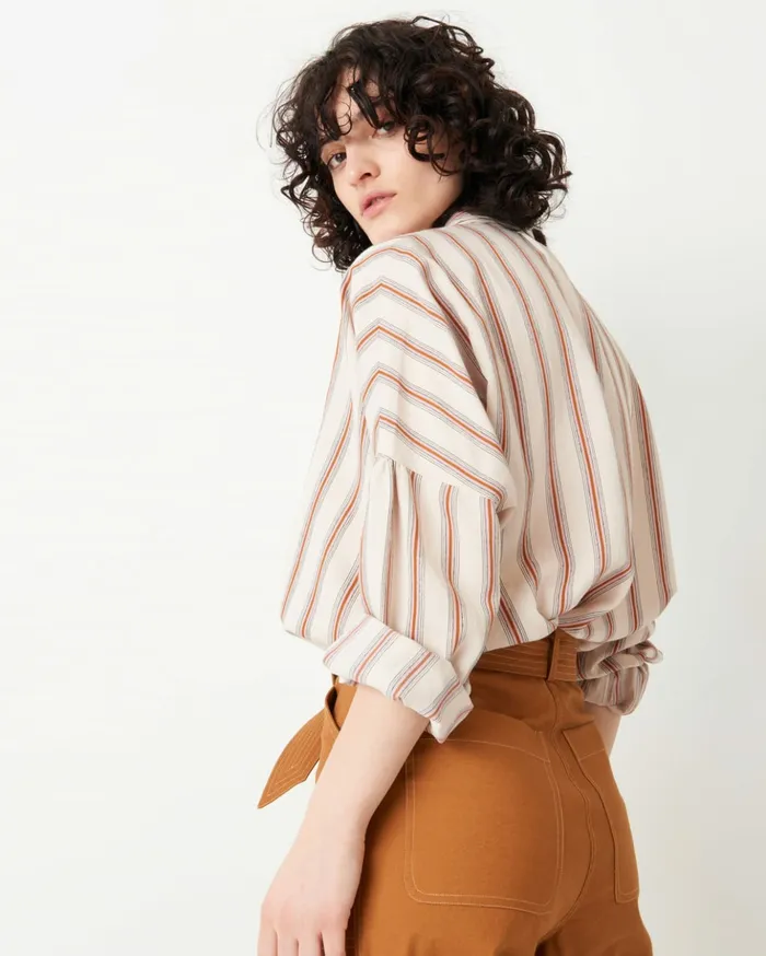 Sessn Womens Shirts And Blouses Botan Blush Stripes Gift Ideas