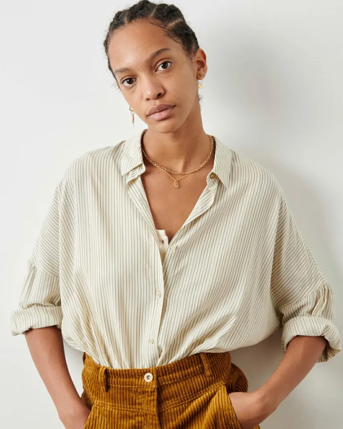 Sessn Womens Shirts And Blouses Botan Sandblack On Sale