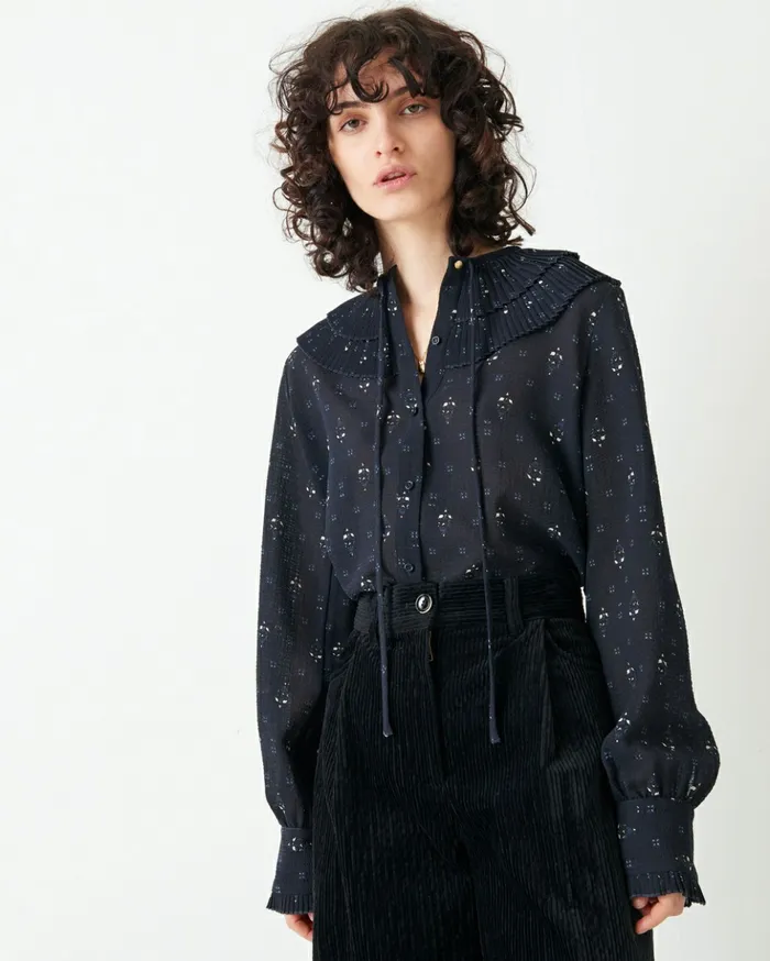 Sessn Womens Shirts And Blouses Rosa Indigo Arlette Gift for Friend