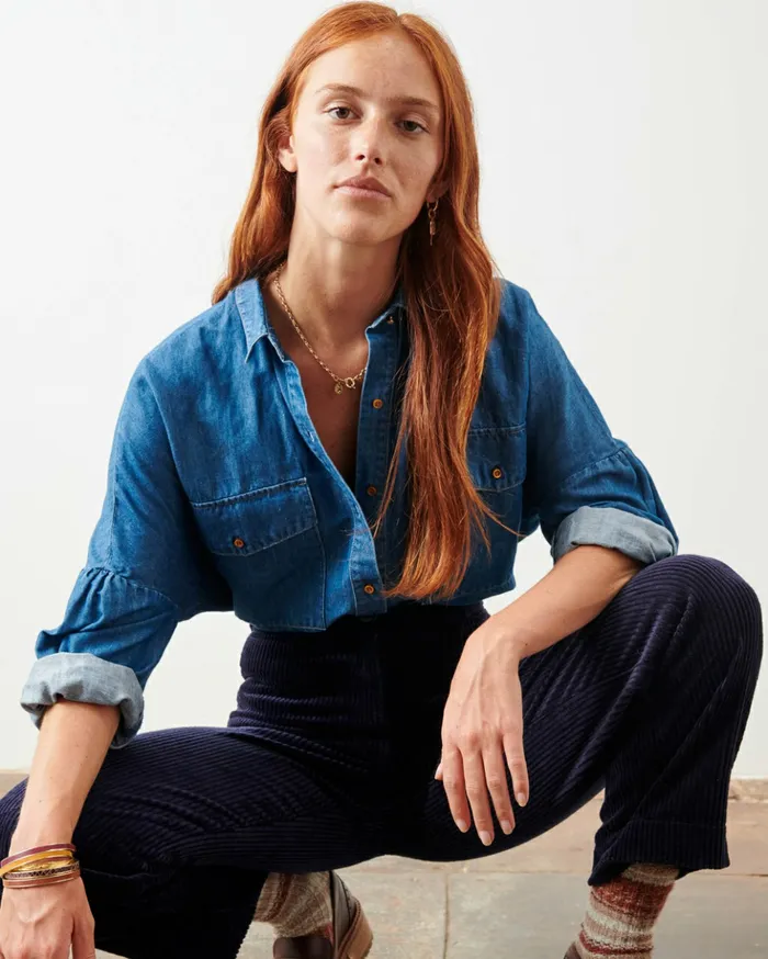 Sessn Womens Trousers Cookie co Indigo